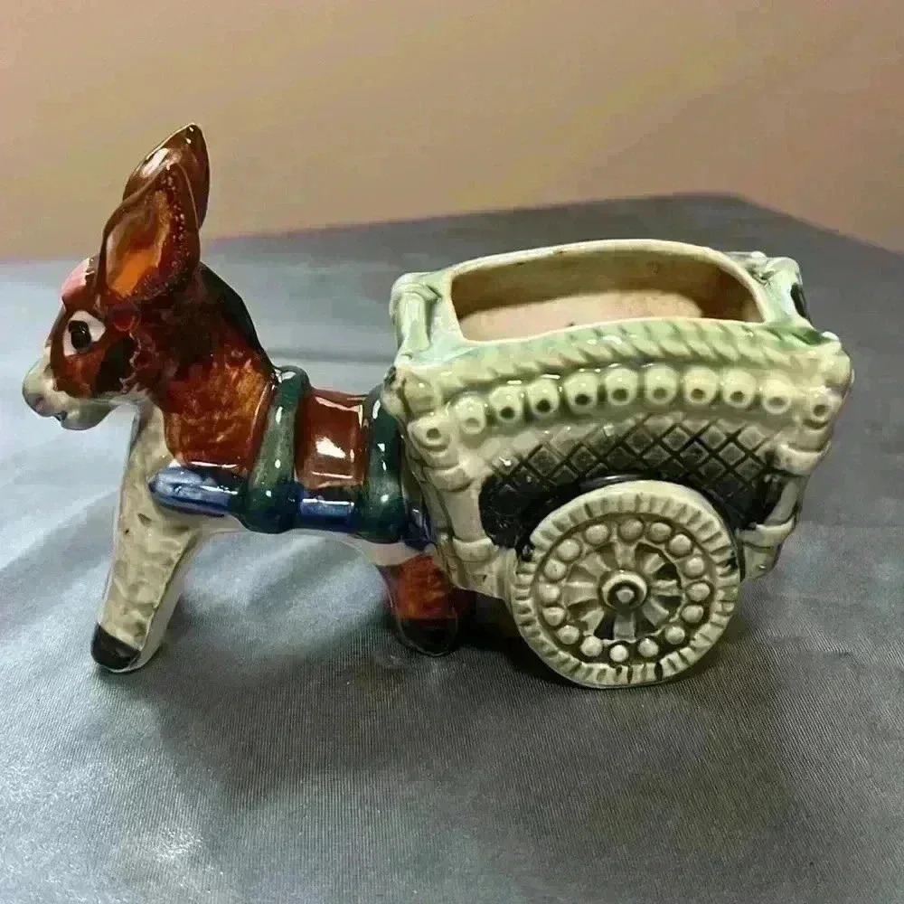 2 Vintage  Burro Planters - Picture 4 of 14